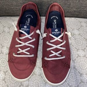 Burgundy Sperry shoes
